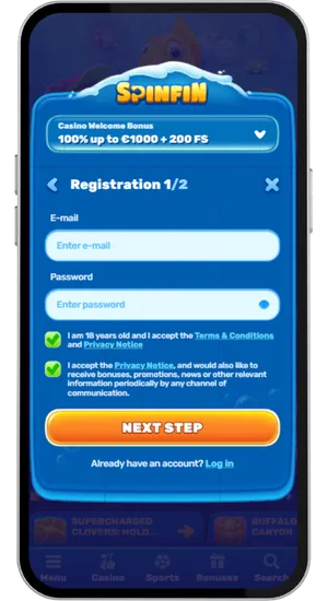 Creating a casino account, verifying identity and depositing a minimum of £10 at a UK casino